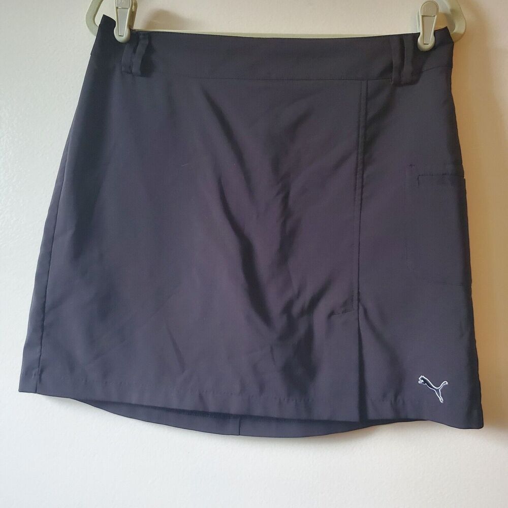 PUMA Women's Size 10 USP Dry Golf Tech Skort Black Stretch Pickleball